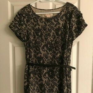 Belted Lace look Michael Kors dress. Size 10P.